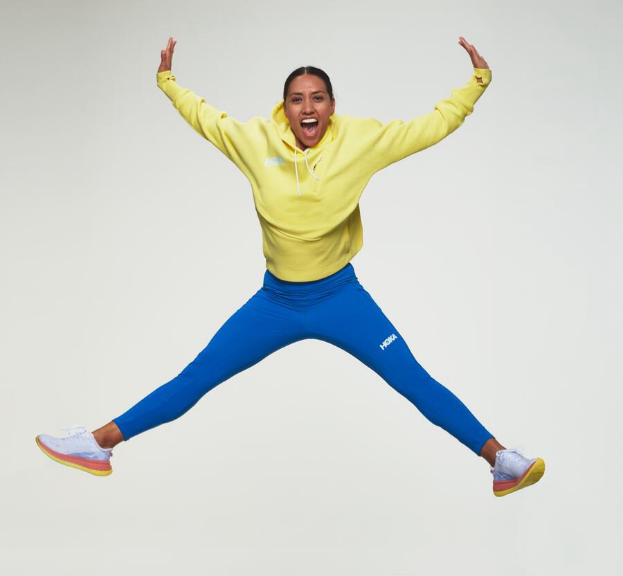 Hoka One One Womens Hoodie - Performance - Yellow - HXMT76254